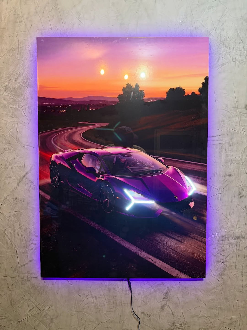 Lamborghini Revuelto LED Art Frame