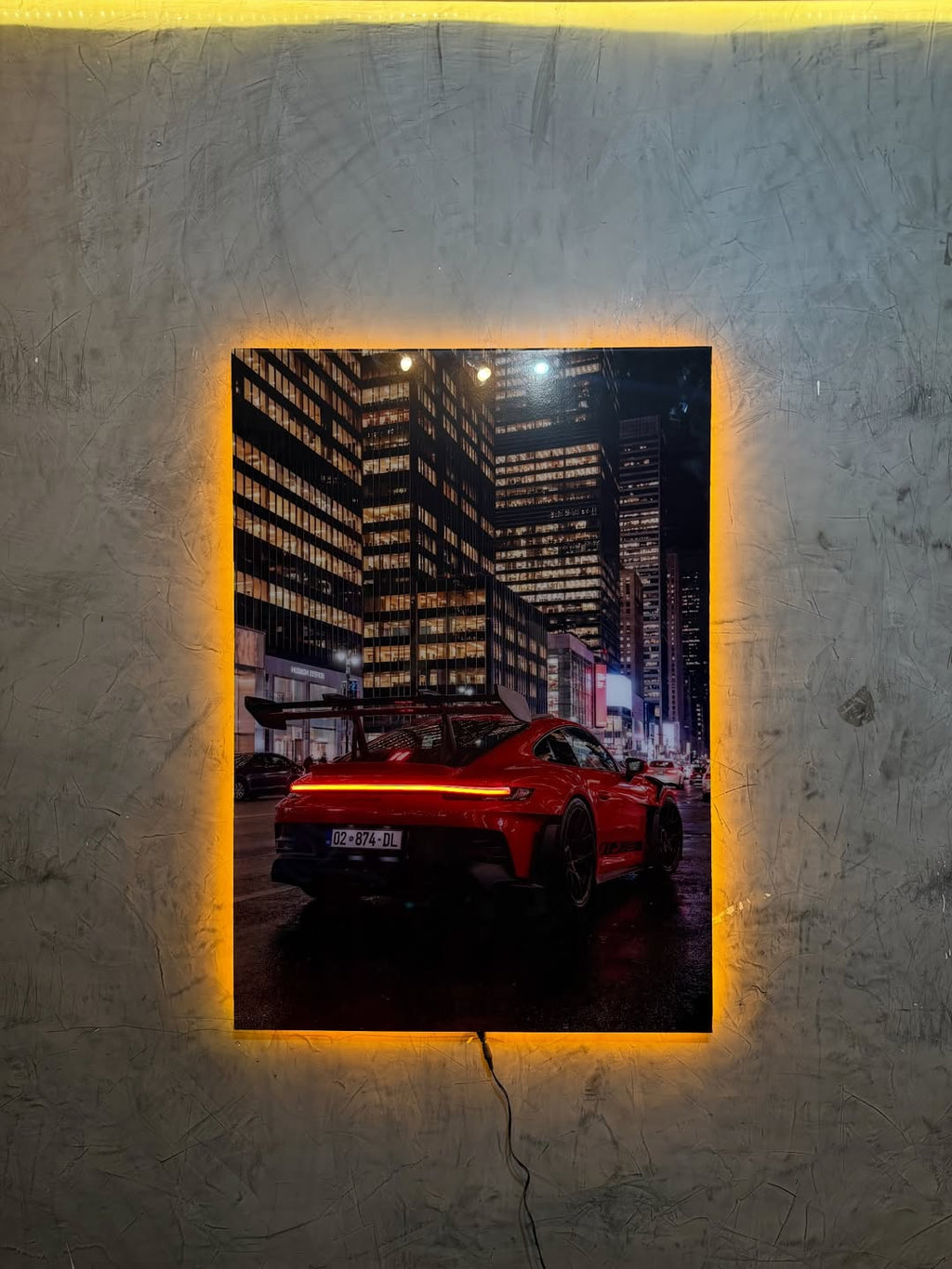 Porsche GT3  LED Art Frame