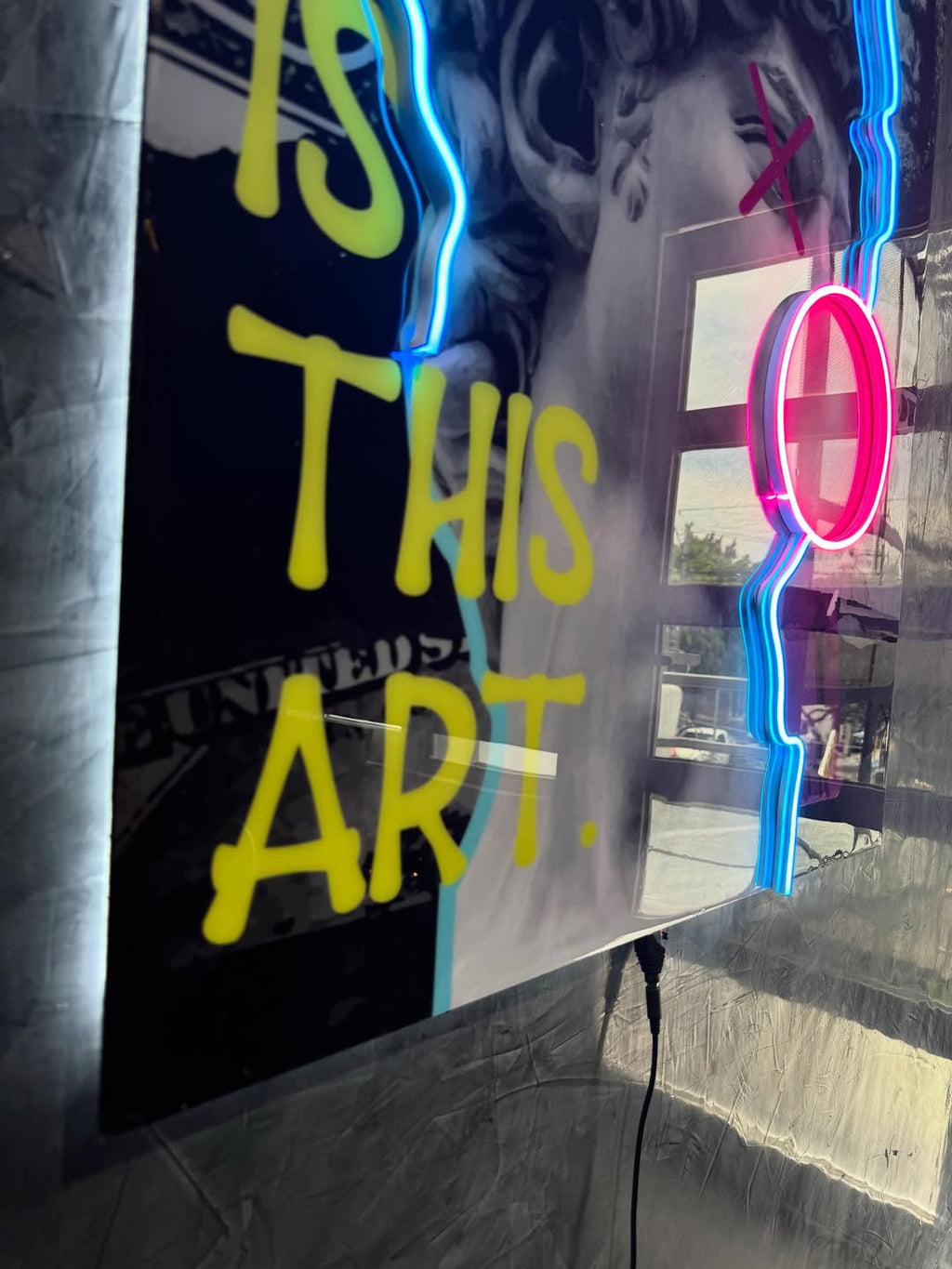 Street Art David — LED Backlit Frame