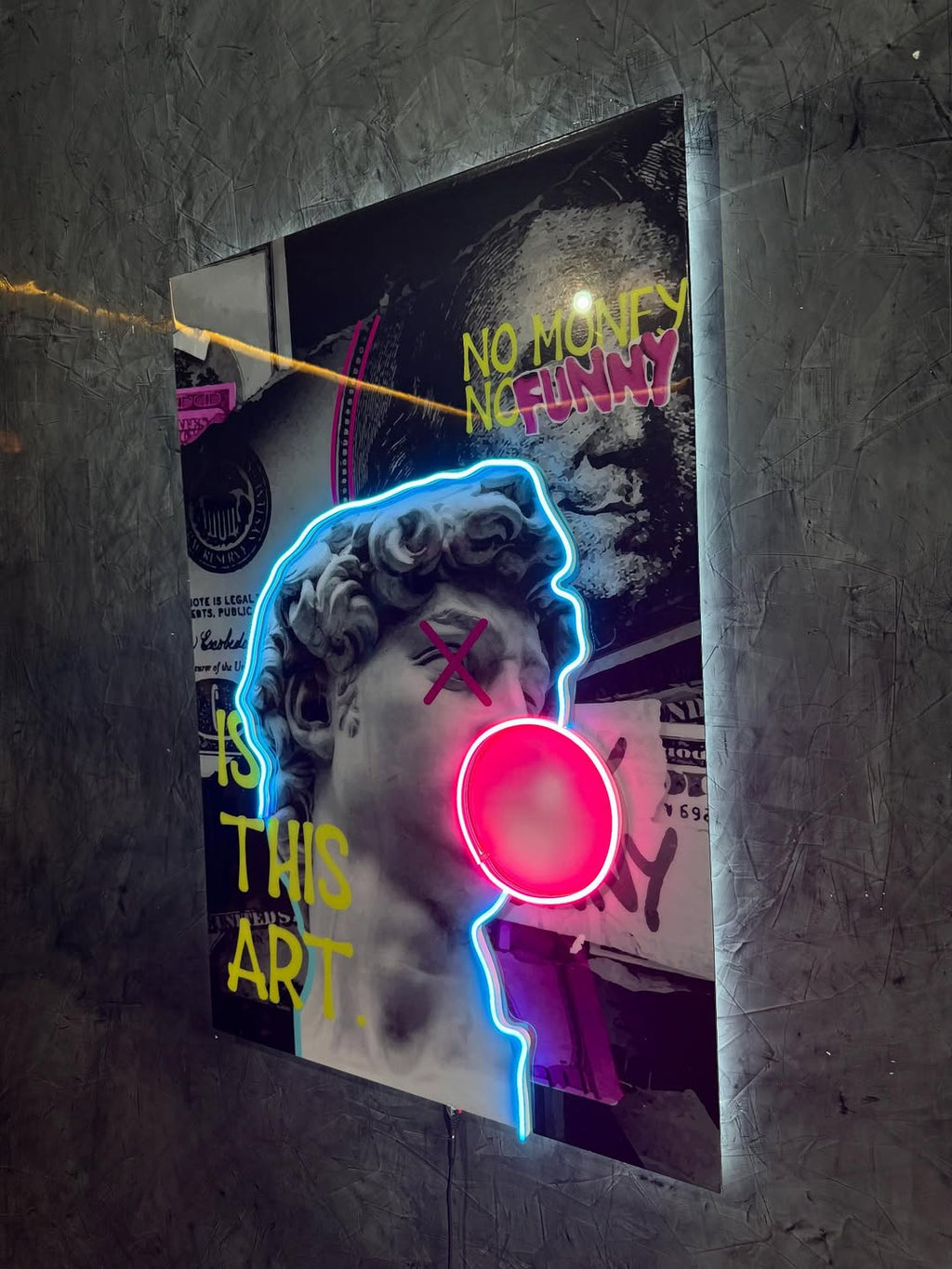 Street Art David — LED Backlit Frame