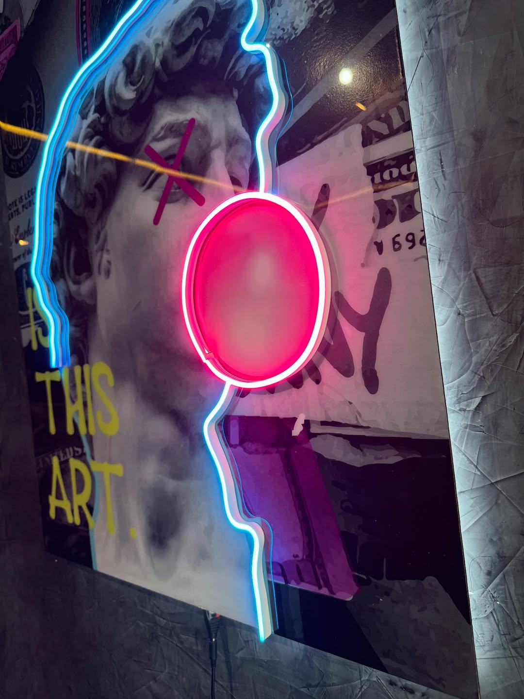 Street Art David — LED Backlit Frame